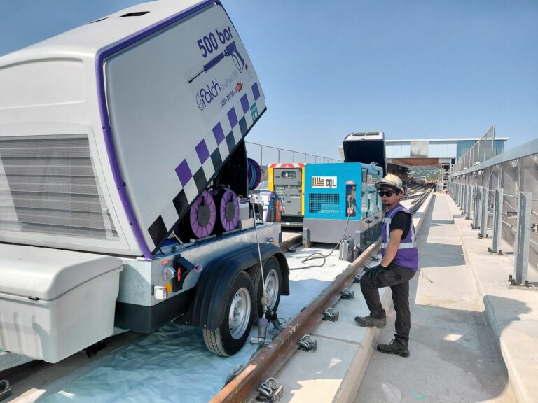 Hydrodécapage robotisé sur le chantier de la future Ligne C du Métro de Toulouse hydrodecapage toulouse